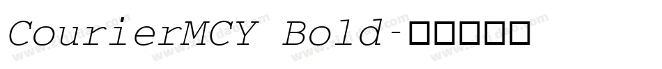 CourierMCY Bold字体转换